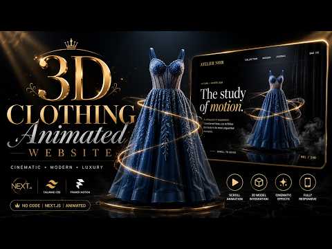 How to Build a Luxury 3D Animated Clothing Website with Next.js (2026 Guide)