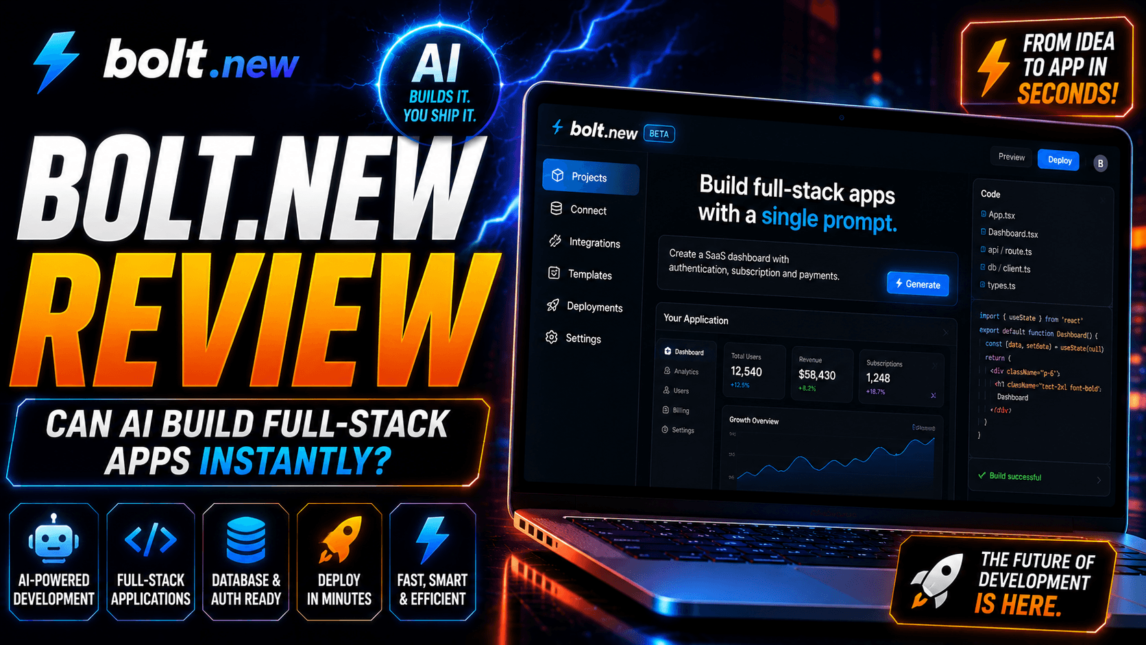 Bolt.new Review (2026): Can It Really Build Full-Stack Apps from a Single Prompt?